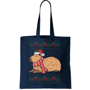 Capybara Ugly Xmas Lighting Santa Capybara Christmas Tote Bag