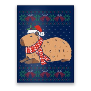 Capybara Ugly Xmas Lighting Santa Capybara Christmas Poster