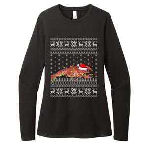 Crawfish Ugly Xmas Style Santa Crawfish Christmas Gift Womens CVC Long Sleeve Shirt