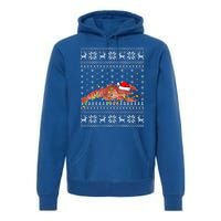 Crawfish Ugly Xmas Style Santa Crawfish Christmas Gift Premium Hoodie