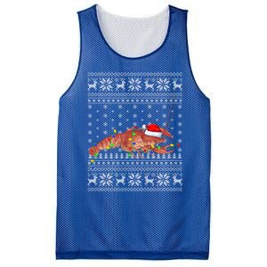 Crawfish Ugly Xmas Style Santa Crawfish Christmas Gift Mesh Reversible Basketball Jersey Tank