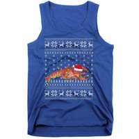 Crawfish Ugly Xmas Style Santa Crawfish Christmas Gift Tank Top