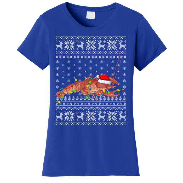 Crawfish Ugly Xmas Style Santa Crawfish Christmas Gift Women's T-Shirt