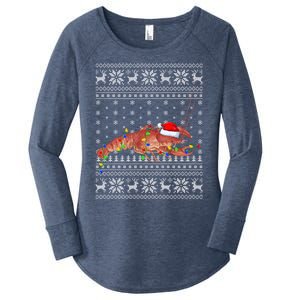 Crawfish Ugly Xmas Style Santa Crawfish Christmas Gift Women's Perfect Tri Tunic Long Sleeve Shirt