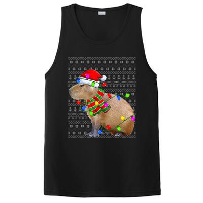 Capybara Ugly Xmas Lighting Santa Capybara Christmas PosiCharge Competitor Tank