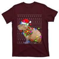 Capybara Ugly Xmas Lighting Santa Capybara Christmas T-Shirt