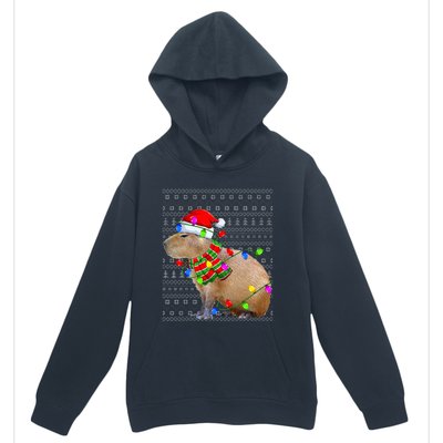 Capybara Ugly Xmas Lighting Santa Capybara Christmas Urban Pullover Hoodie