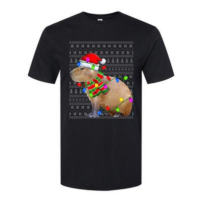 Capybara Ugly Xmas Lighting Santa Capybara Christmas Softstyle CVC T-Shirt