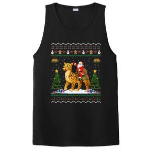 Cheetah Ugly Xmas Gift Santa Riding Cheetah Christmas PosiCharge Competitor Tank