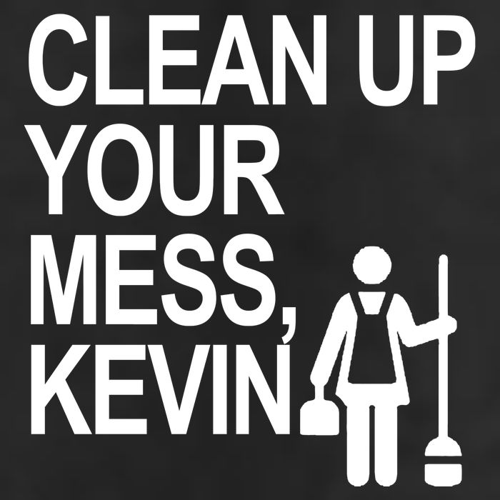 Clean Up Your Mess Kevin 7 Panel Mesh Trucker Snapback Hat