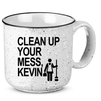 Clean Up Your Mess Kevin 15oz Campfire Ceramic Mug