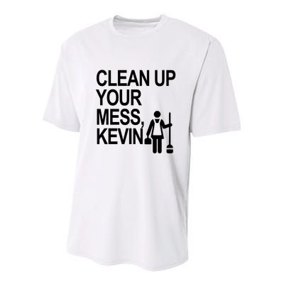 Clean Up Your Mess Kevin Youth Performance Sprint T-Shirt