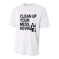Clean Up Your Mess Kevin Youth Performance Sprint T-Shirt