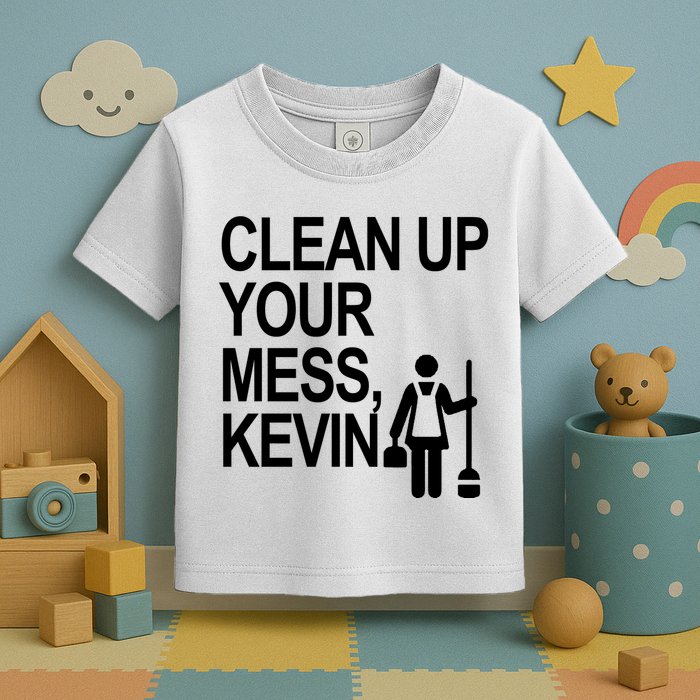 Clean Up Your Mess Kevin Toddler T-Shirt