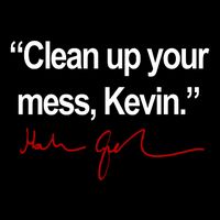 Clean Up Your Mess Kevin Political Drawstring Bag