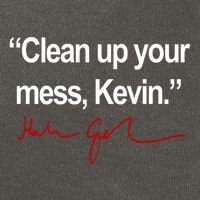 Clean Up Your Mess Kevin Political Cotton Canvas Backpack