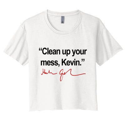 Clean Up Your Mess Kevin Political Crop Top