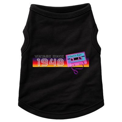 Classic & Vintage 1948 Funny Nostalgic Cassette Music Lover Doggie Tank