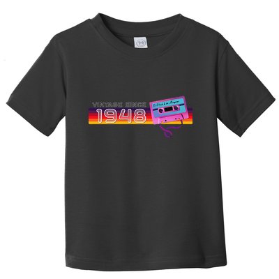 Classic & Vintage 1948 Funny Nostalgic Cassette Music Lover Toddler T-Shirt