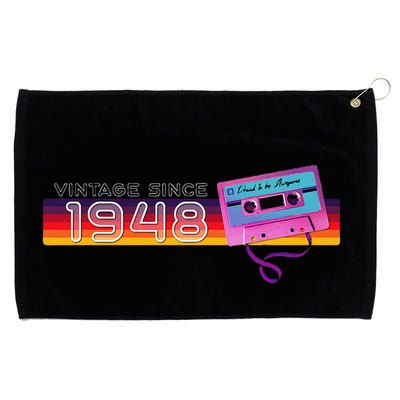 Classic & Vintage 1948 Funny Nostalgic Cassette Music Lover Grommeted Golf Towel
