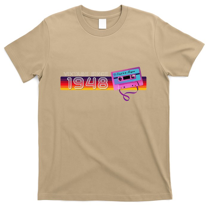 Classic & Vintage 1948 Funny Nostalgic Cassette Music Lover T-Shirt