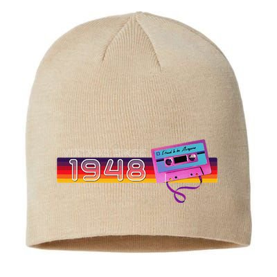 Classic & Vintage 1948 Funny Nostalgic Cassette Music Lover Sustainable Beanie