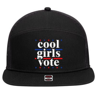 Cool Vote 2024 Voter Us Election Political Apparel 7 Panel Mesh Trucker Snapback Hat