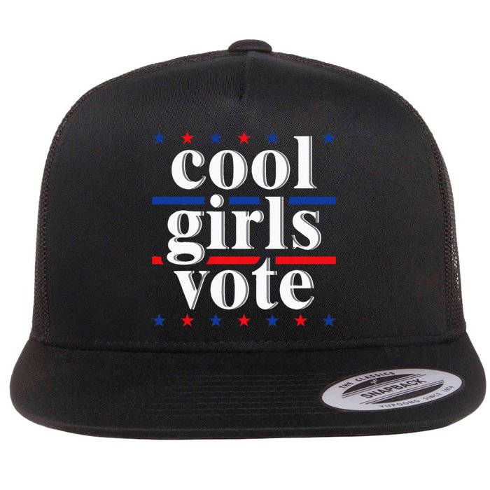 Cool Vote 2024 Voter Us Election Political Apparel Flat Bill Trucker Hat