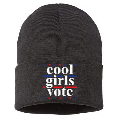 Cool Vote 2024 Voter Us Election Political Apparel Sustainable Knit Beanie