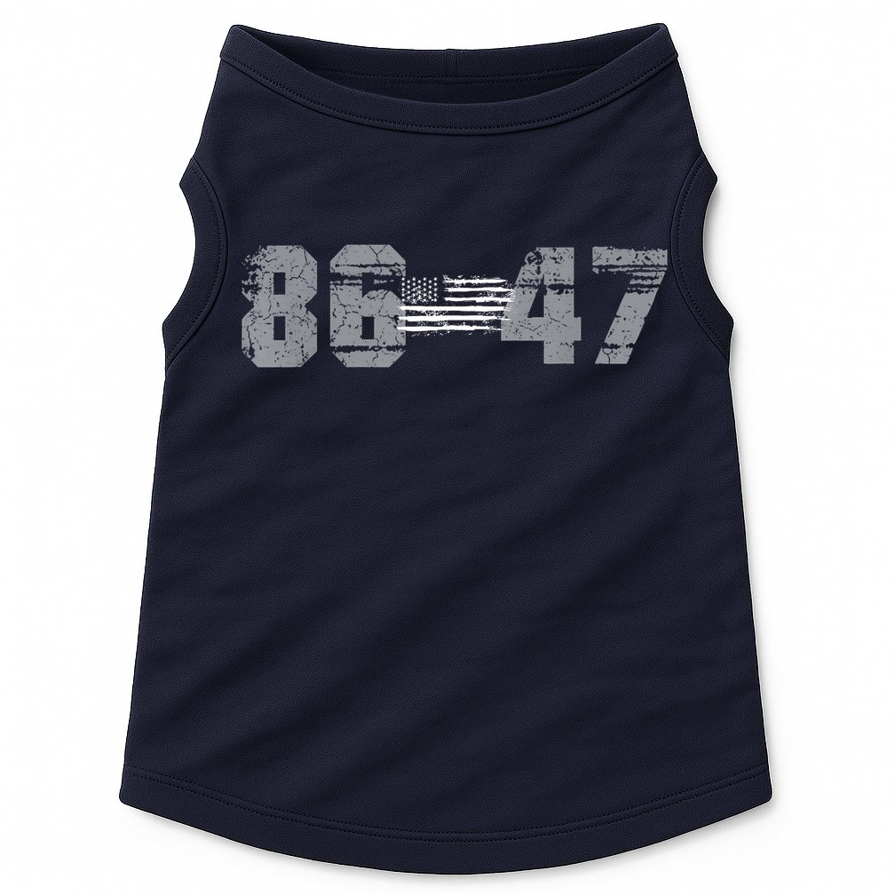 Classic Vintage 80s Style 86 47 Anti Trump 8647 Doggie Tank