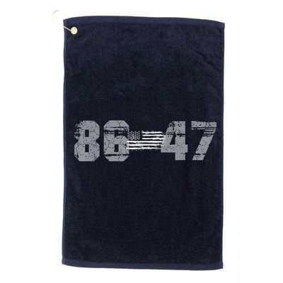 Classic Vintage 80s Style 86 47 Anti Trump 8647 Golf Towel