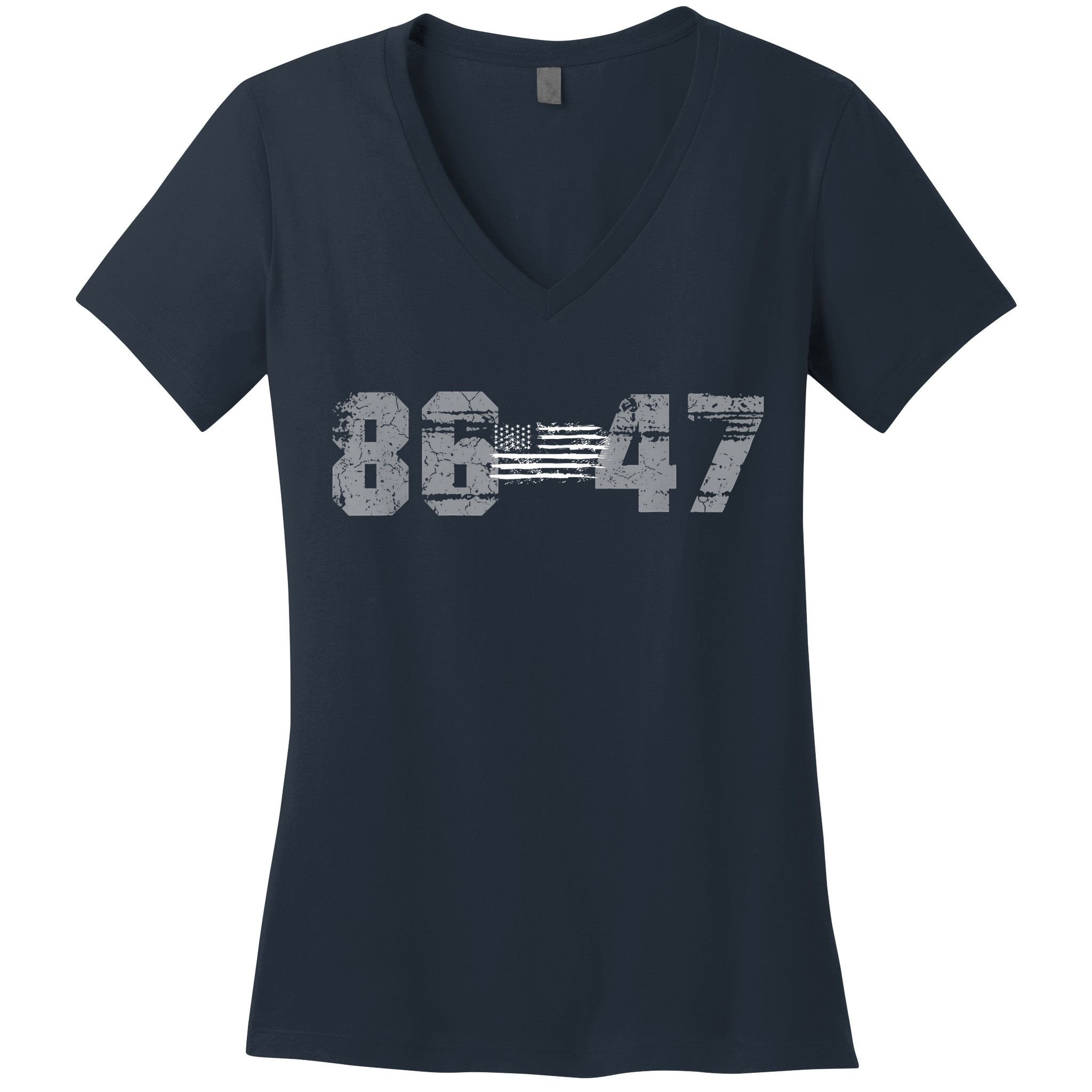 Classic Vintage 80s Style 86 47 Anti Trump 8647 Women's V-Neck T-Shirt