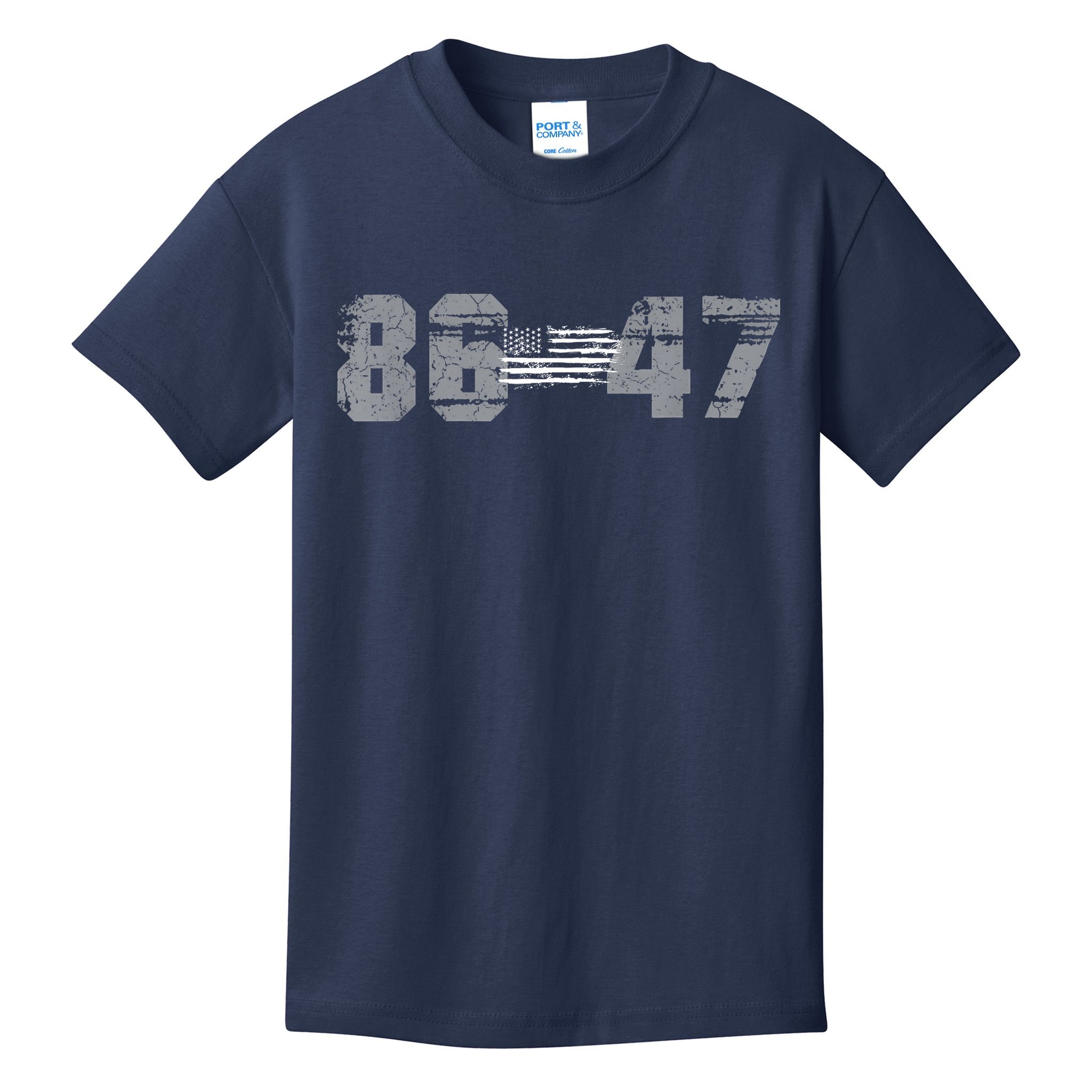 Classic Vintage 80s Style 86 47 Anti Trump 8647 Kids T-Shirt