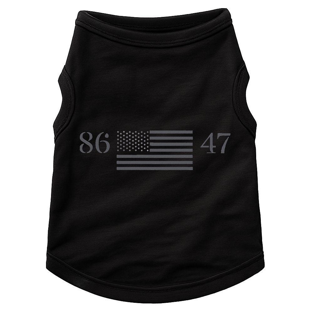 Classic Vintage 80s Style 86 47 Anti Trump 8647 Doggie Tank