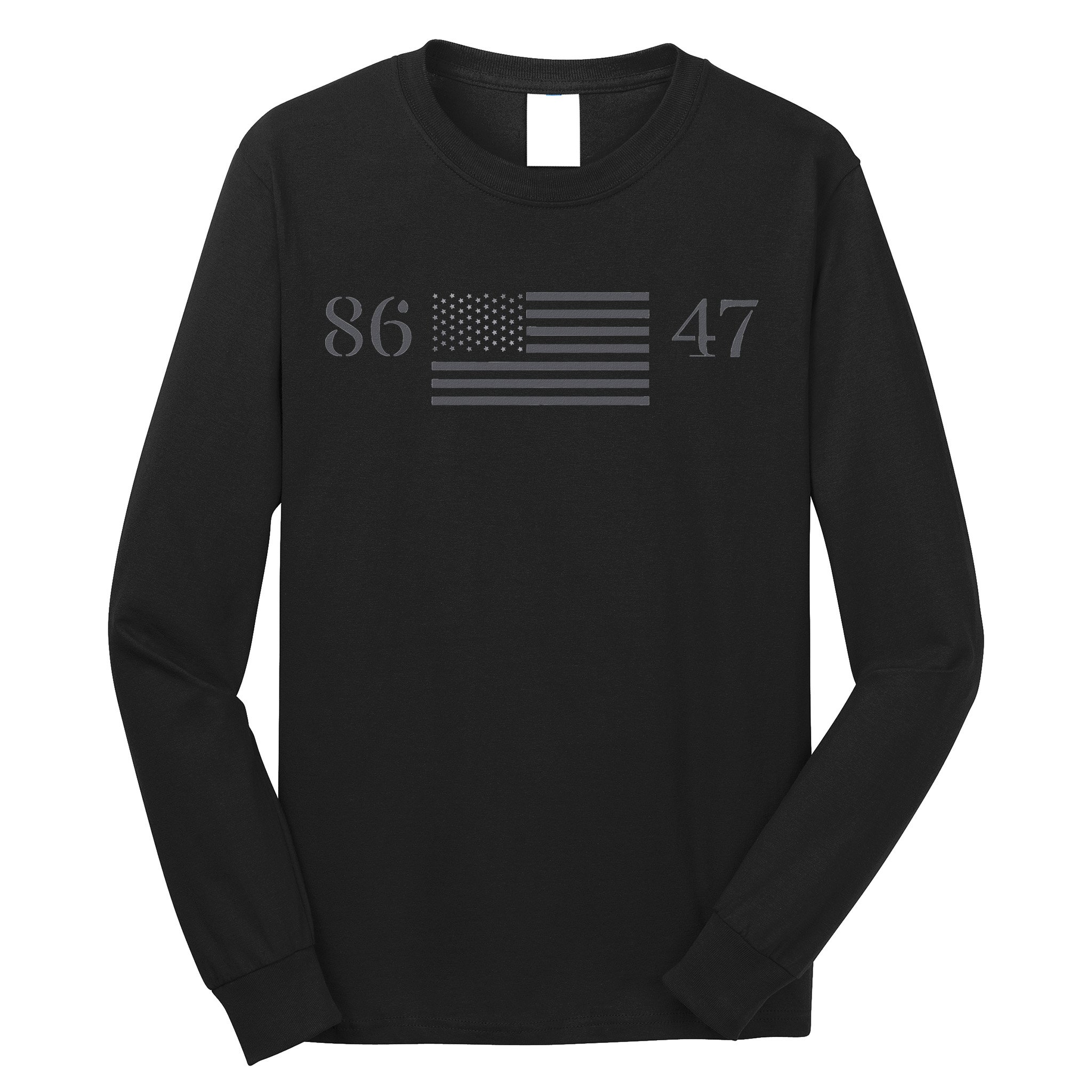 Classic Vintage 80s Style 86 47 Anti Trump 8647 Long Sleeve Shirt