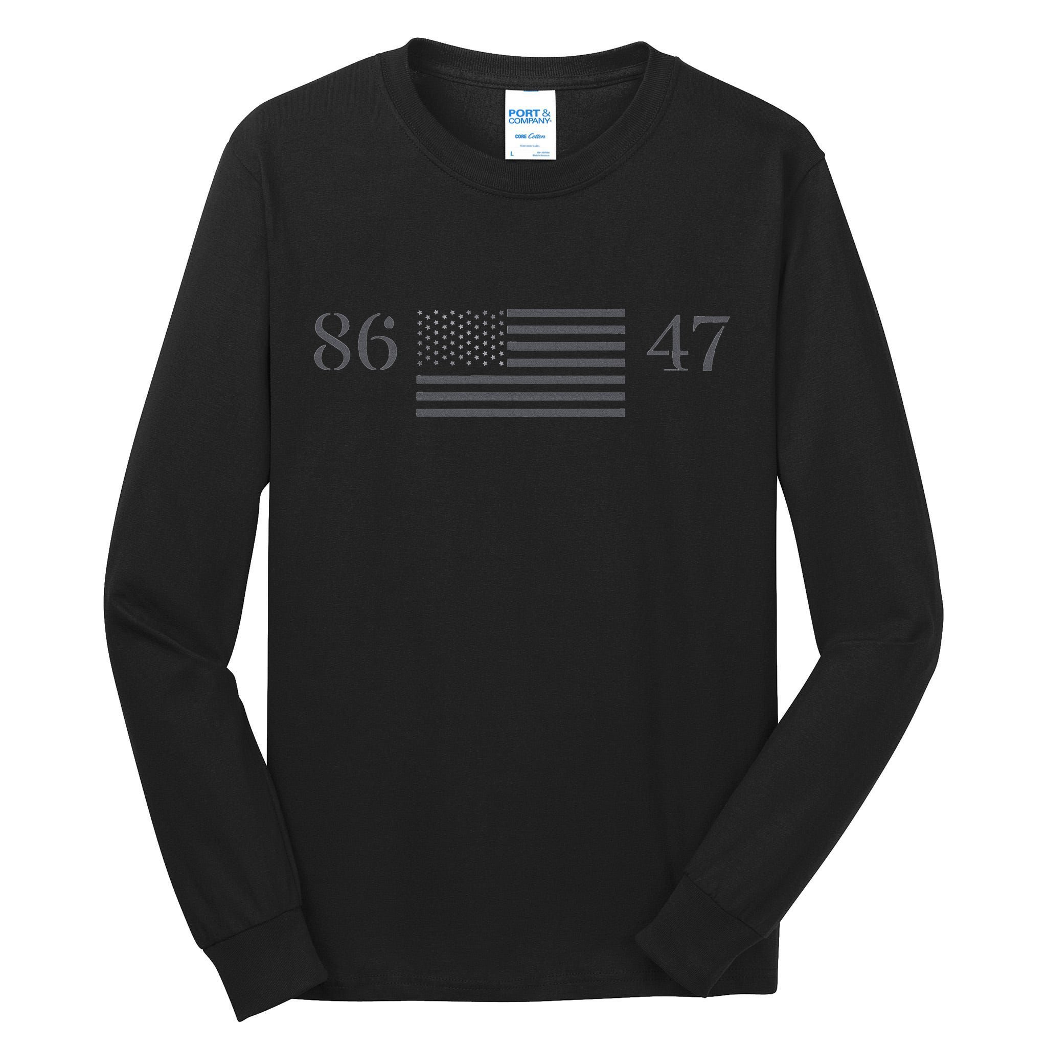 Classic Vintage 80s Style 86 47 Anti Trump 8647 Tall Long Sleeve T-Shirt