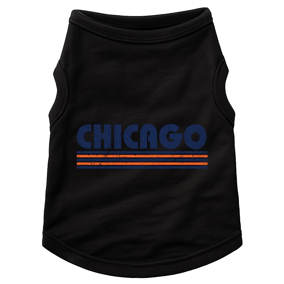 Chicago Vintage 80s Retro Style Funny Gift Doggie Tank