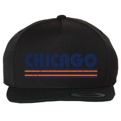 Chicago Vintage 80s Retro Style Funny Gift Wool Snapback Cap