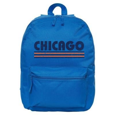 Chicago Vintage 80s Retro Style Funny Gift 16 in Basic Backpack