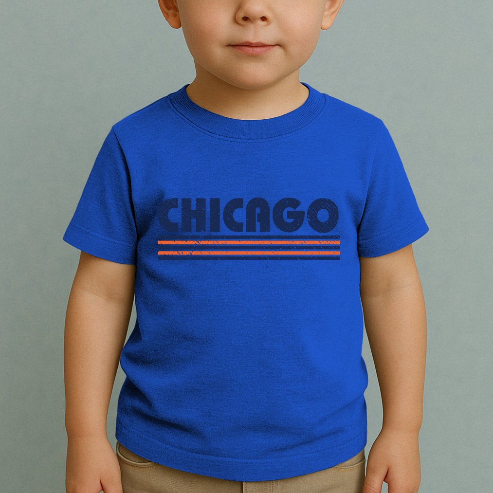 Chicago Vintage 80s Retro Style Funny Gift Toddler T-Shirt