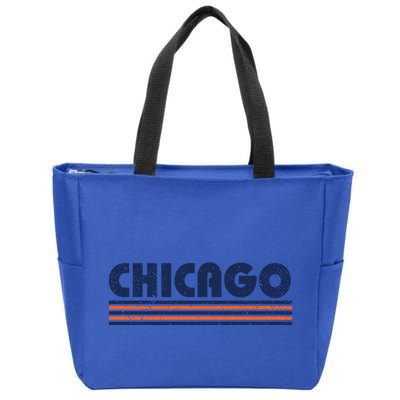Chicago Vintage 80s Retro Style Funny Gift Zip Tote Bag