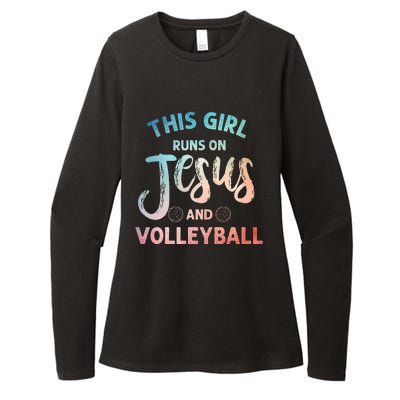 Christian Volleyball Art Volleyball Player Womens CVC Long Sleeve Shirt