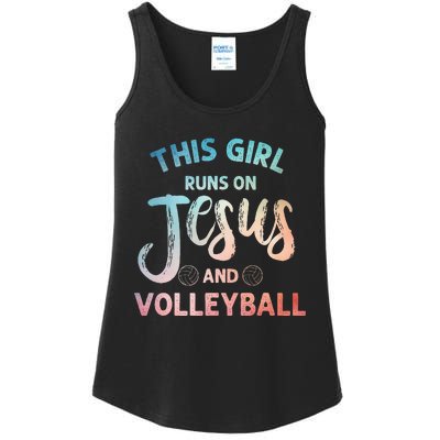 Christian Volleyball Art Volleyball Player Ladies Essential Tank