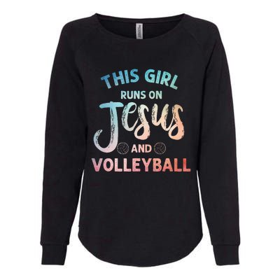 Christian Volleyball Art Volleyball Player Womens California Wash Sweatshirt