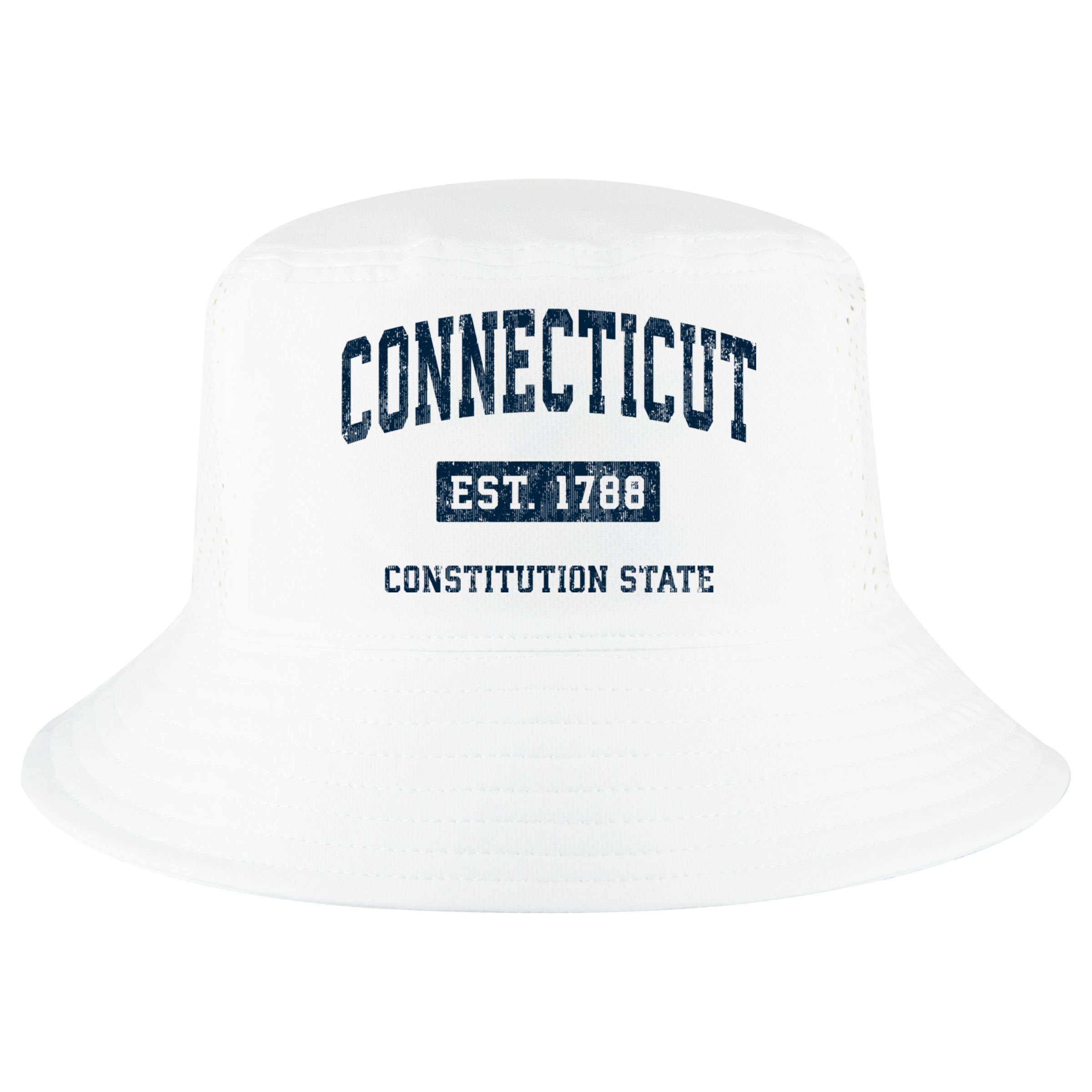 Connecticut Vintage Athletic Sports Cool Comfort Performance Bucket Hat