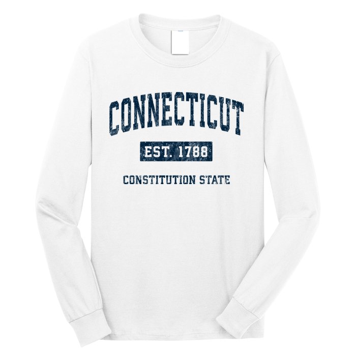 Connecticut Vintage Athletic Sports Long Sleeve Shirt