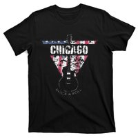 Chicago Vintage American Flag Guitar Player Souvenir T-Shirt