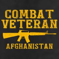 Combat Veteran Afghanistan Veteran Military 7 Panel Mesh Trucker Snapback Hat