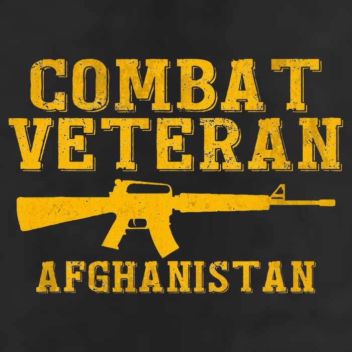 Combat Veteran Afghanistan Veteran Military 7 Panel Mesh Trucker Snapback Hat