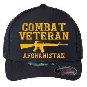 Combat Veteran Afghanistan Veteran Military Flexfit Unipanel Trucker Cap